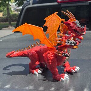 Robotic Walking Multi-Headed Dragon Toy with Sounds Battery Operated‎